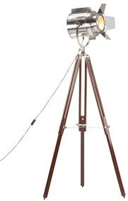 Candeeiro de chão tripé 180 cm madeira de mangueira maciça