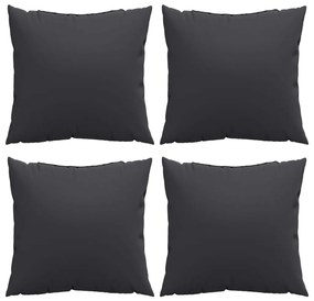 Almofadas de sofá 4 pcs 50x50 cm tecido preto