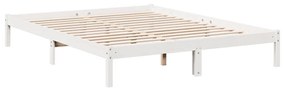 Cama extra longa sem colchão 160x220 cm pinho maciço branco