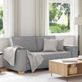 vidaXL Sofá de 2 lugares cinza nuvem 140 cm tecido