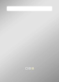 HOMCOM Espelho de Casa de Banho com Luz LED 70x50 cm 3 Cores de Luz Função Antiembaciamento Função de Memória IP44 Prata | Aosom Portugal