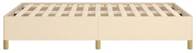 Estrutura de cama sem colchão 120x200 cm tecido cor creme