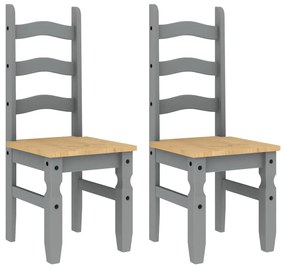 3 pcs conjunto de jantar Panama madeira pinho maciça cinzento