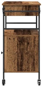 Carrinho de Cozinha Madeira Antiga 56x43x89,5 cm Madeira de Engenharia