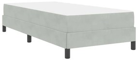 Cama box spring com colchão Cinzento-claro 90 x 190 cm Veludo