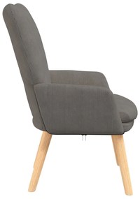 Cadeira Relaxante vidaXL Cinza Claro em Veludo