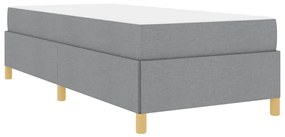 Cama Box Cinza Claro e Branco e Cinza Claro 90 x 190 cm tecido