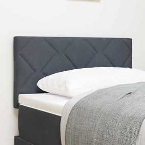 vidaXL Cabeceira com cabeceira Cinzento escuro 80 cm Veludo
