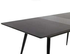 Mesa de jantar extensível preta 160/200 x 90 cm MALDON Beliani