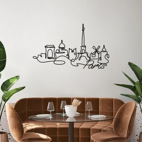 Acessório Decorativo de Parede Paris – Preto – 120 x 69 x 1,5 cm