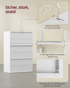 Estante aberta com 3 níveis e 2 compartimentos com portas, 29 × 65,8 × 97,8 cm, branca