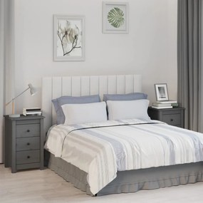 vidaXL Mesas de cabeceira 2 pcs 40x35x61,5 cm pinho maciço cinza