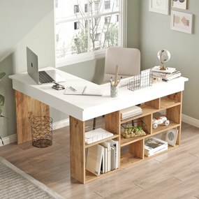 Secretária CT5 – Pinho Atlântico Branco – 129x72x120 cm