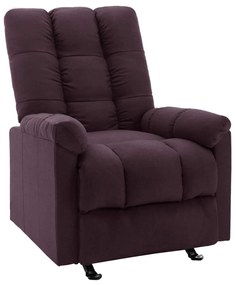 vidaXL Poltrona reclinável tecido roxo