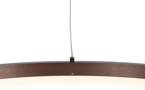 Candeeiro de suspensão design bronze 80 cm incl. LED regulável em 3 níveis - Anello Moderno