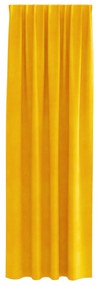 Cortinas Blackout vidaXL com fita superior 2 pcs Amarelo Mostarda Velu
