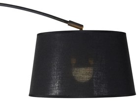 LED Candeeiro de Arco Inteligente Preto com Dourado incl. Wifi A60 - Arc Basic Moderno