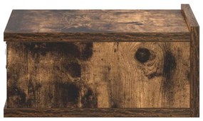 Mesas cabeceira susp. 2pcs 40x30x15 cm cor carvalho fumado