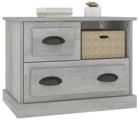 Mesa de cabeceira 60x39x45 cm cinzento cimento