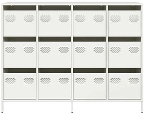 Aparador 135x39x103,5 cm aço laminado a frio branco