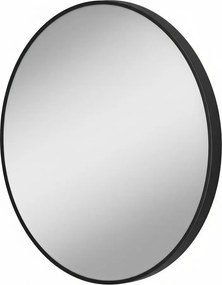 Espelho de parede redondo, moldura de metal 41 cm de diâmetro Preto