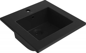 Mexen Atena lavatório embutido na bancada 41 x 41 cm, preto mate - 25014170