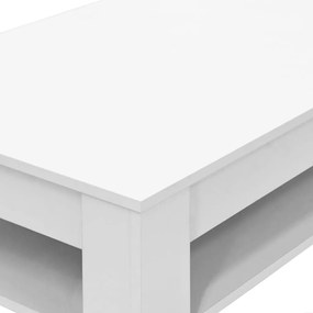 Mesa de centro em aglomerado 110x65x48 cm branco