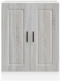 Armário base de cozinha Porto derivados madeira cinzento sonoma