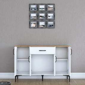 Armário Multiuso JE136 – Branco Nogueira – 120x78,6x40 cm