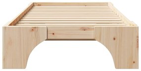 Cama 90x190 cm em Madeira de Pinho Sólida