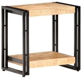 vidaXL Mesa de apoio 40x30x40 cm madeira de mangueira áspera