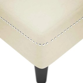 Chaise lounge c/ almofada/apoio de braços direito veludo creme