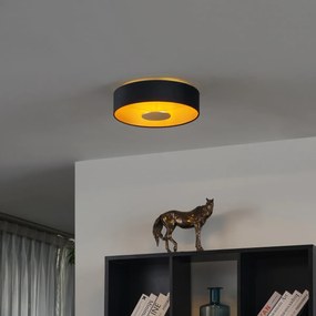 Plafon moderno veludo preto incluindo LED regulável em 3 níveis - Bredow