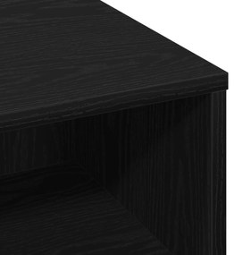 Mesa de Centro vidaXL Preto Carvalho 60x60x30 cm Madeira Consolidade