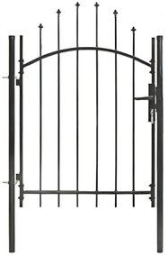vidaXL Portão de jardim 1x1,5 m aço preto