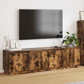 vidaXL Aparador de TV com LED Carvalho Fumado 180x38x49 cm Madeira Engenheirada