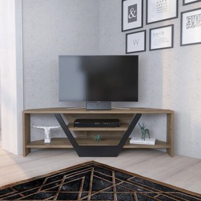 Móvel TV Sares – Nogueira/Preto – 120x35x36,8 cm