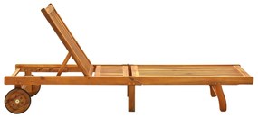 Espreguiçadeira em madeira de acácia maciça