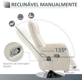 Poltrona Osly Reclinável com 10 Pontos de Massagem - Design Moderno