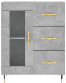 Armário alto 69,5x34x180 cm derivados de madeira cinza cimento