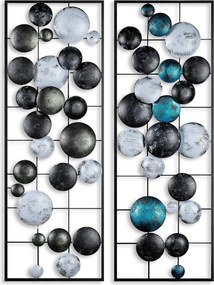 Acessório Decorativo de Parede Camber – Multicolor – 32x92x4 cm (2 Peç