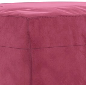 4 pcs conjunto de sofás com almofadões veludo vermelho tinto