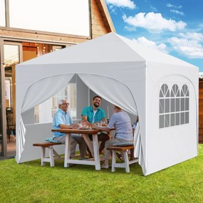 Tenda Jardim. Festas, Eventos 3 x 3 m Pop UP com 4 Paredes om4 Sacos de Areia, com Bolsa Transporte Branca