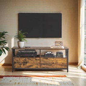 Móvel TV até 55 polegadas 120 x 40 x 50 cm castanho vintage-preto
