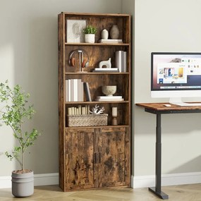 Estante com 6 prateleiras 24 x 60 x 175 cm Coleção CUSTOS em castanho vintage