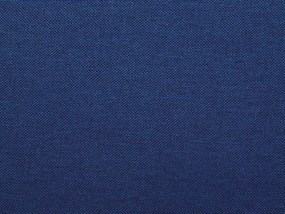 Sofá de 3 lugares com repousa-pés em tecido azul marinho AVESTA Beliani