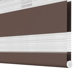 Estore de rolo 80 x 175 cm, linhas de zebra / Café