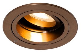 Foco embutido bronze escuro redondo rotativo e inclinável - Chuck