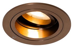 Foco embutido inteligente bronze escuro redondo inclinável e giratório Incl. Wifi GU10 50mm - Chuck