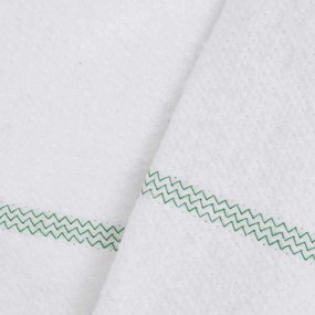 Panos de Limpeza 5 pcs 50x60 cm branco com riscas verdes